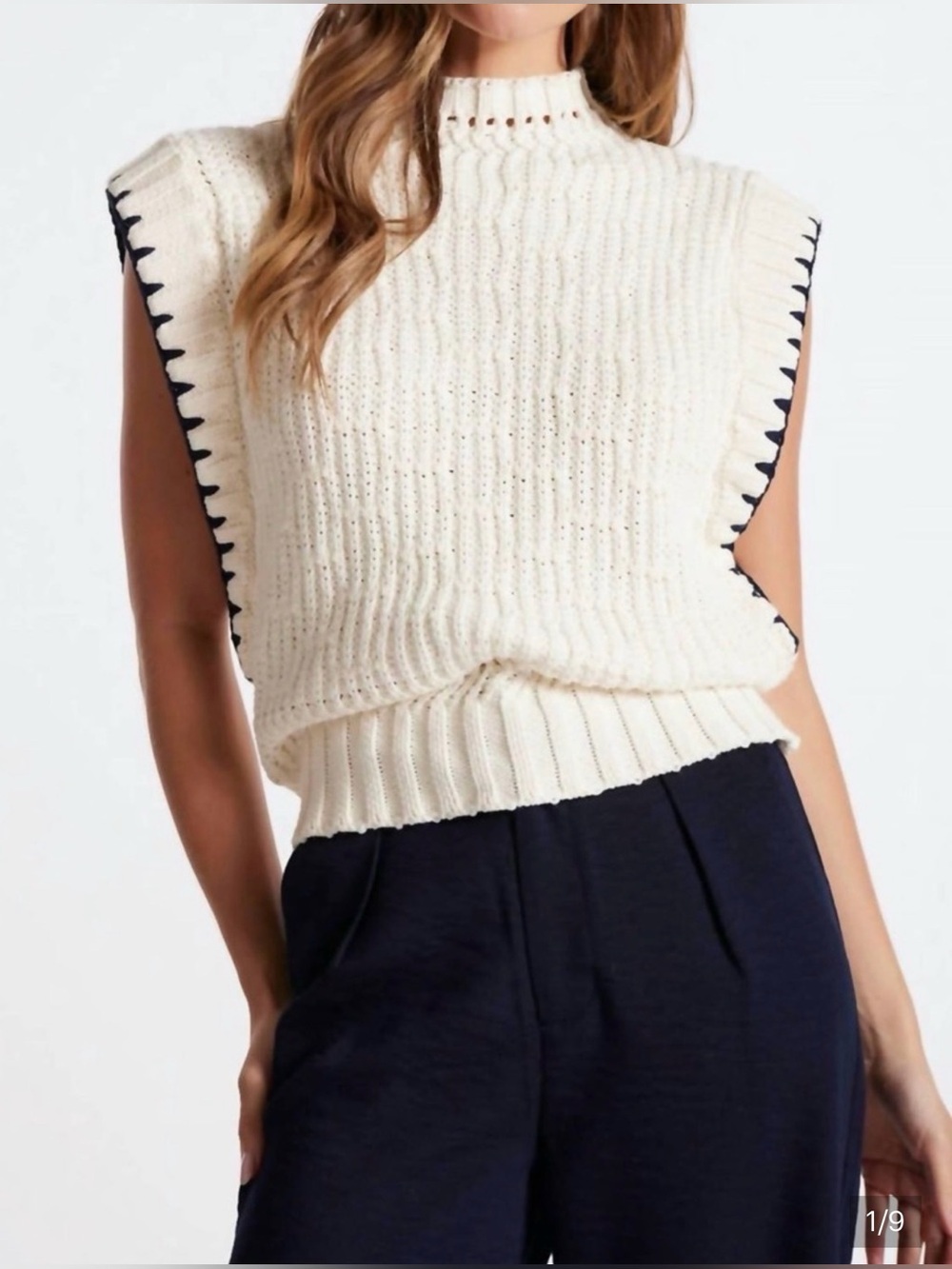 Anthropology Bishop + Young Richie Whipstitch Sweater Vest M